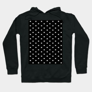 Black and White Retro VSCO Aesthetic stars pattern Hoodie